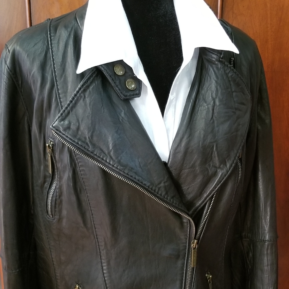 Womens Michael Kors Black Leather Jacket